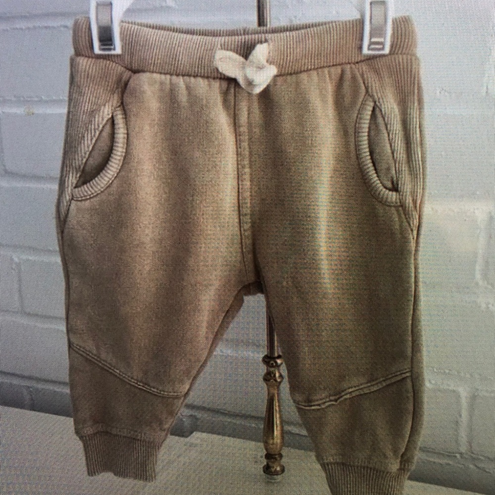 Cozy Tan Kids Jogger Pants